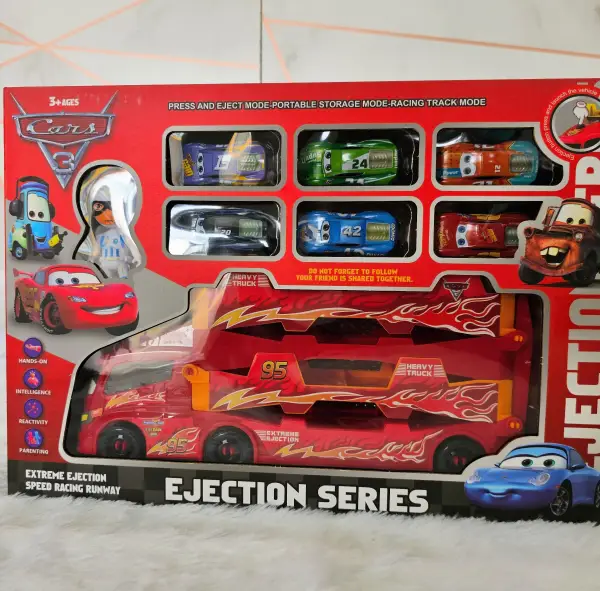 Ejection series Toy Truck with 6pcs Cars