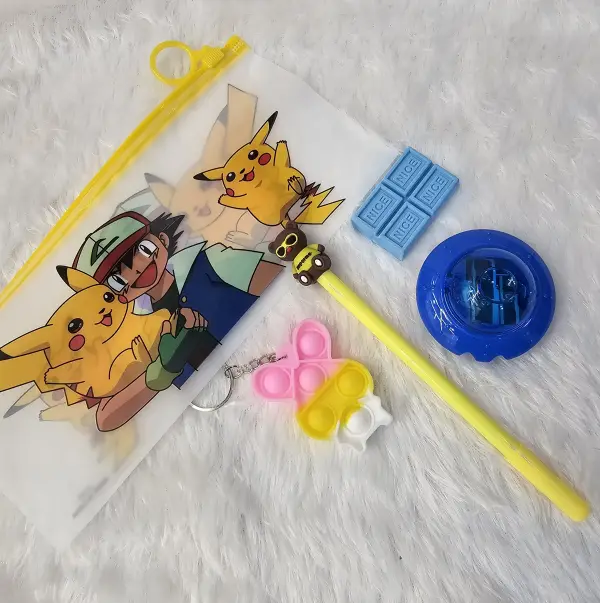 ⚡ Anime Stationery & Toy Gift Set with Satellite Sharpener