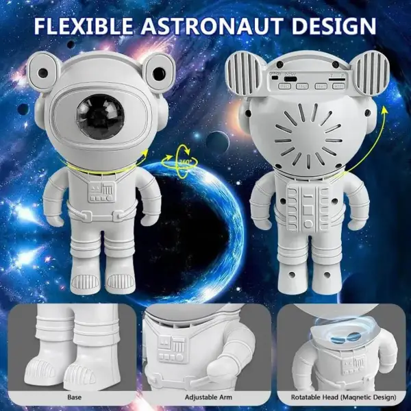Astronaut Galaxy Projector Light with Bluetooth Speaker & Remote Control