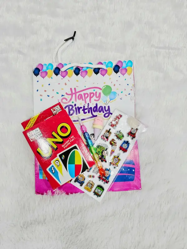 Birthday Gift Bag with Games and Toys