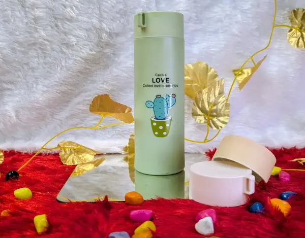 Cactus Love Glass Water Bottle 450ml