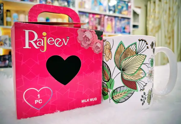 Ceramic Mug with Floral Design