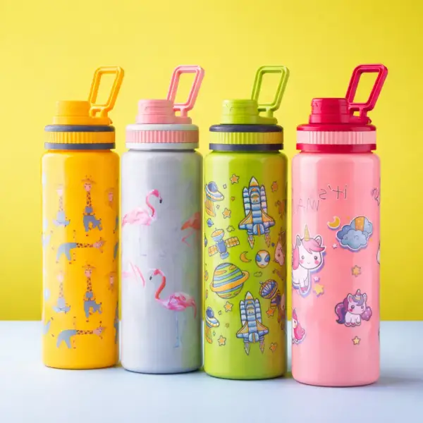 Colorful Kids PET Water Bottle – Leakproof & Lightweight