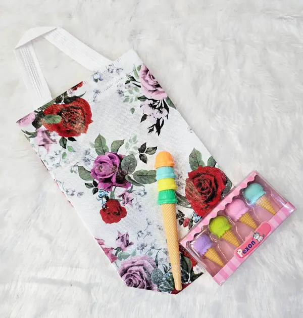 Coolness in a Bag- Icecream Shape Pen, Icecream Erasers set