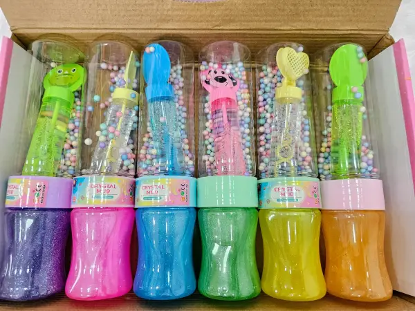 Crystal Mud Slime glittery with Bubble toy