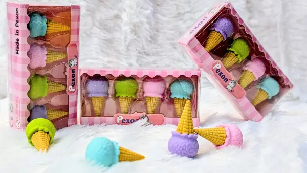 Cute Ice Cream and Candy Shaped Erasers