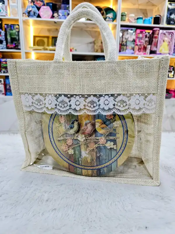 Designer Plum Box with 3 Containers & Jute Bag Combo | Elegant Festive Gift Set