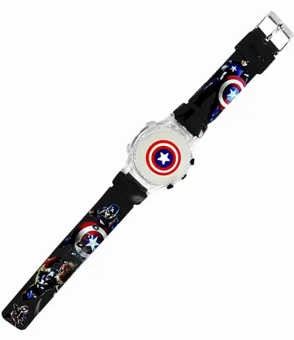 Digital Dial Cartoon Revolving Cap Watch