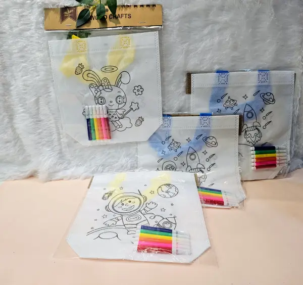 DIY Colouring Reusable Bags Assorted
