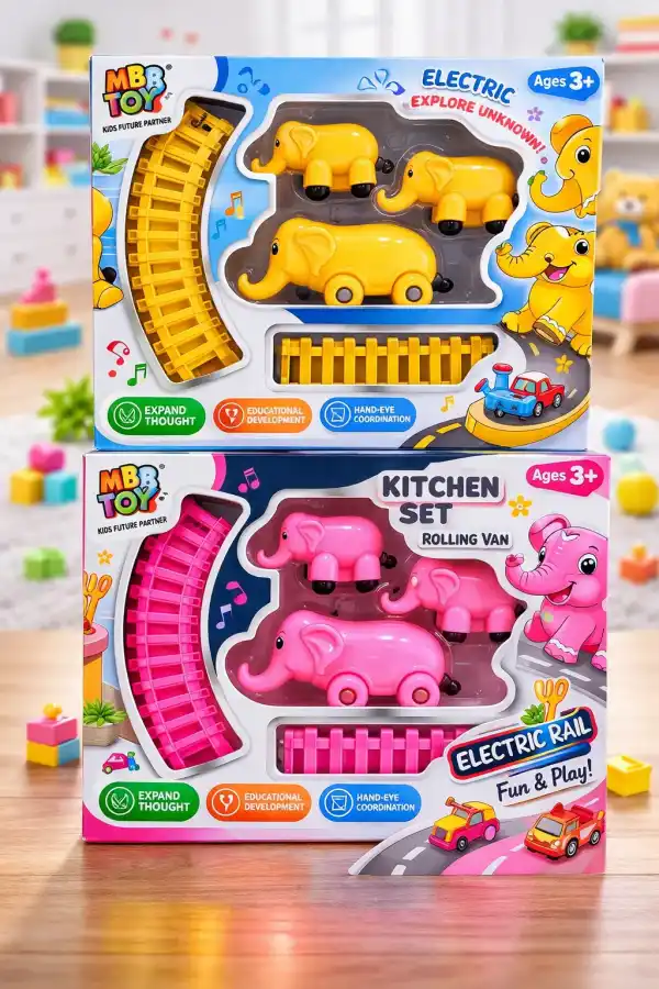 Electric Elephant Rail Toy Set – Battery Operated Track Toy for Kids