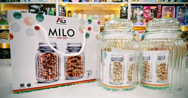 Elegant 500ml Dry Fruit Storage Jars – Glass Body with Airtight Lid(2pcs)