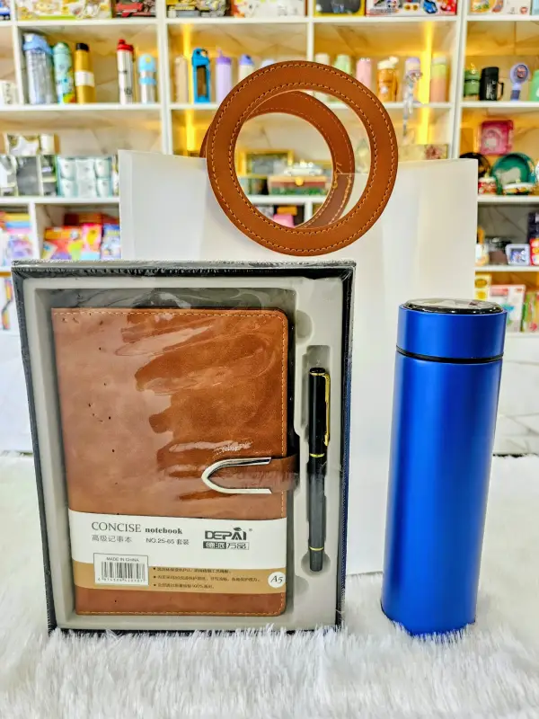 Executive Power Duo – Premium Diary Set & Temperature Bottle