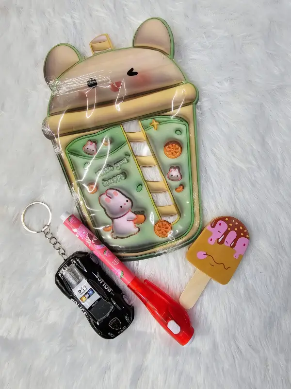 🚗 Fun Activity Gift Set with Invisible Marker & Pull-Back Car Keychain