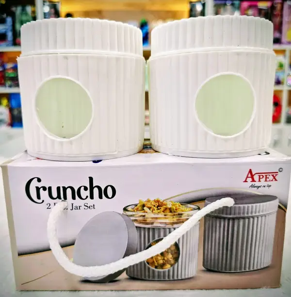 Glass Jars with Plastic outer body