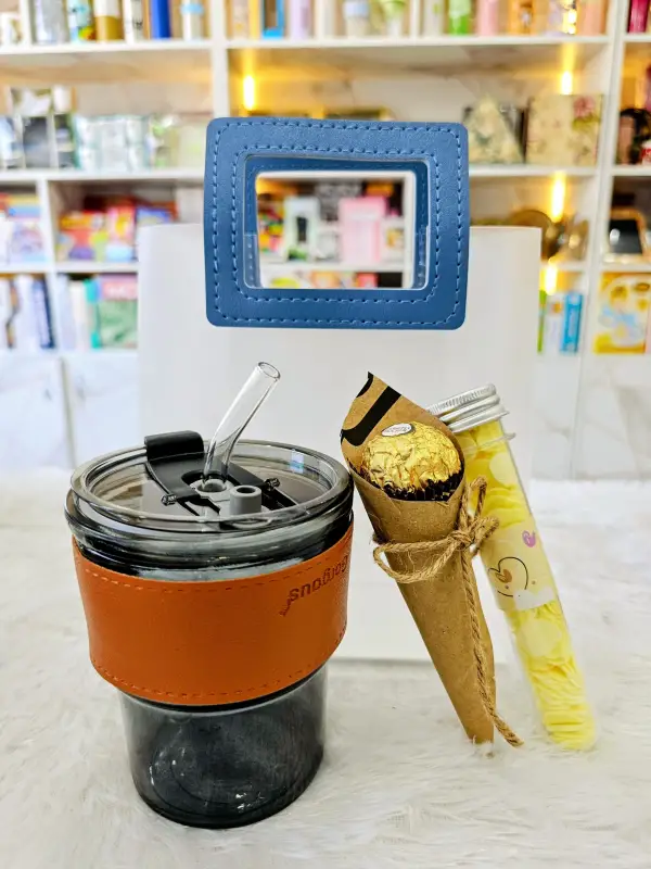 Glass Sipper, Ferrero Rocher & Soap Tissues