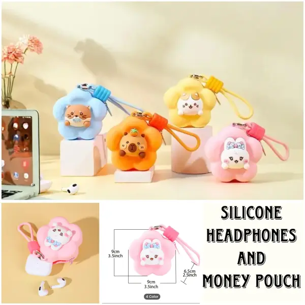 Heavy quality multi purpose cute animal Silicon Pouches