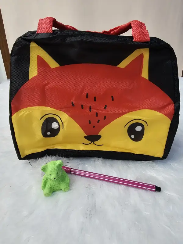 Insulated Lunch Bag with Bear Sharpener-Eraser & Sketch Pen