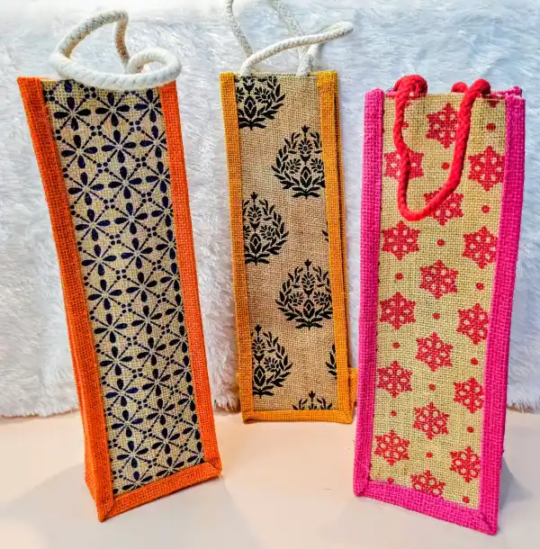 Jute Water Bottle Bags, 1.5L