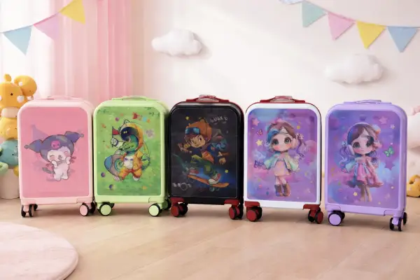 Kids 20-Inch Trolley Suitcase with 3D Print – Hard Shell Spinner Luggage
