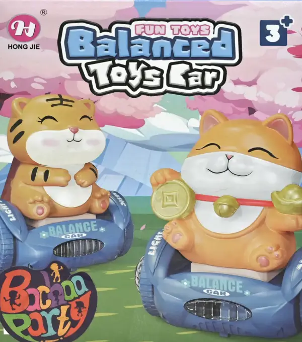 Kids Balance Car Toy – Cat/Tiger Design with Light & Sound