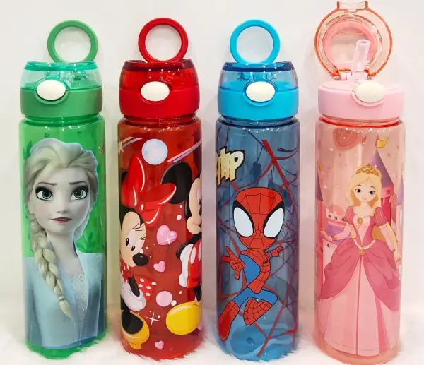 Kids Water Bottle 750ml with Cartoon Print – Leak Proof Bottle