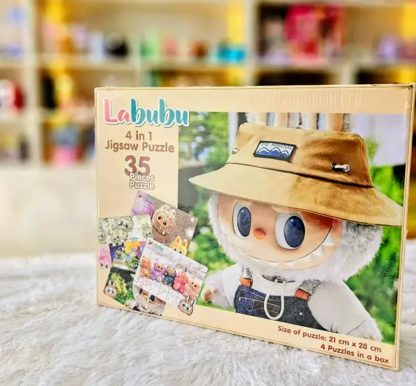 π§© Labubu 4-in-1 Jigsaw Puzzle Set for Kids π§©