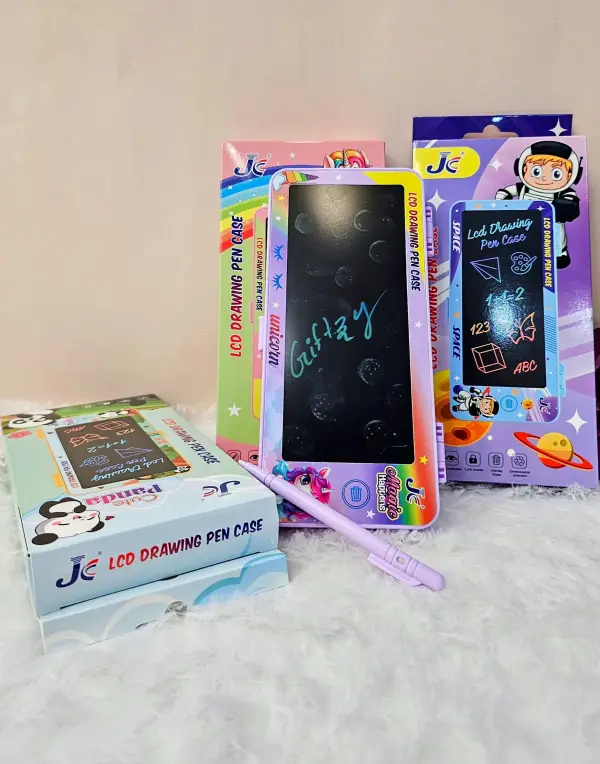 LCD Writing Tablet Digital Drawing Board, Electronic Pencil Box with Stylus, Educational Learning To