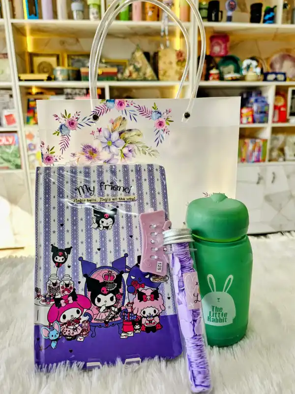 Lockable Diary, Soap Tissues & Water Bottle Combo