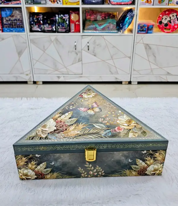 Meenakari Wooden Dry Fruit Jar Box(3 jars) | Festive Gift Combo