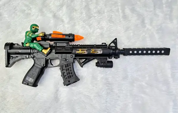 Musical Army Style Combat Toy Gun for Kids with Lights