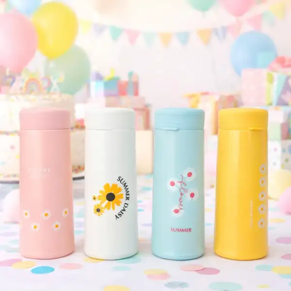 Premium 400ml Glass Bottle with Floral Design