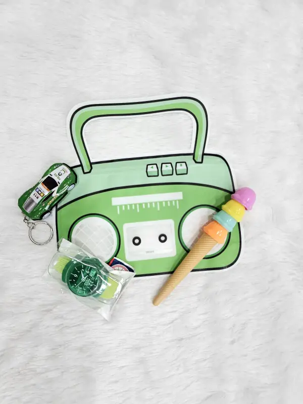 Radio Pouch, Ice Cream Pen, 3-in-1 Sharpener & Pull-Back Car 🍦