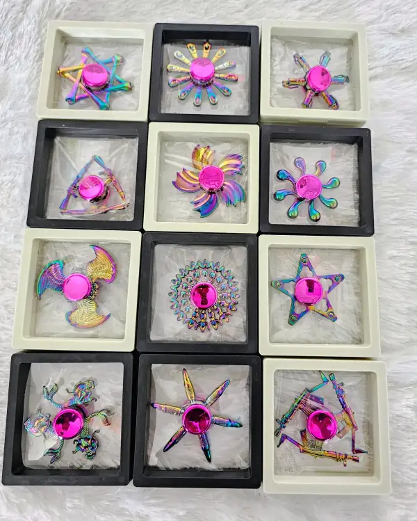 Rainbow Gyro Six Arms Finger Fidget Long Time Rotation Hand Spinner