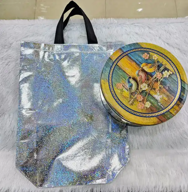 Round Plum Box with 3 Containers & Multicolor Bag Combo | Stylish Return Gift