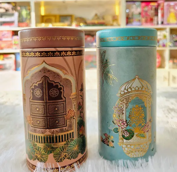 Royal Rajasthani Art Metal Storage Jars