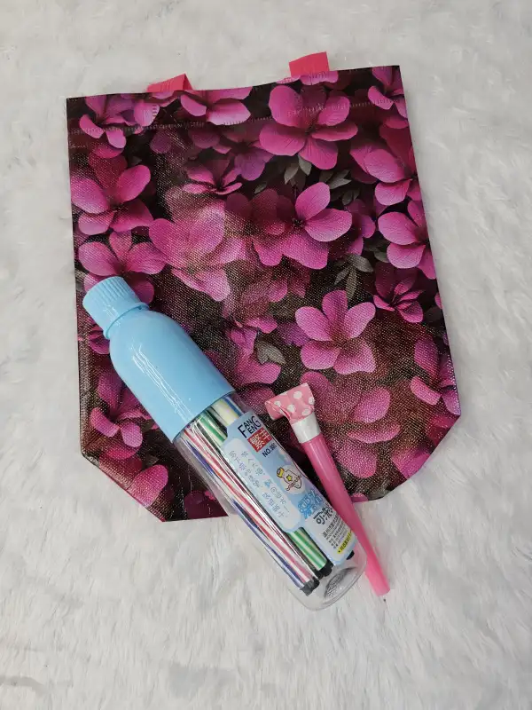 Sketch Pen Bottle Set, Whistle Toy & Gift Bag