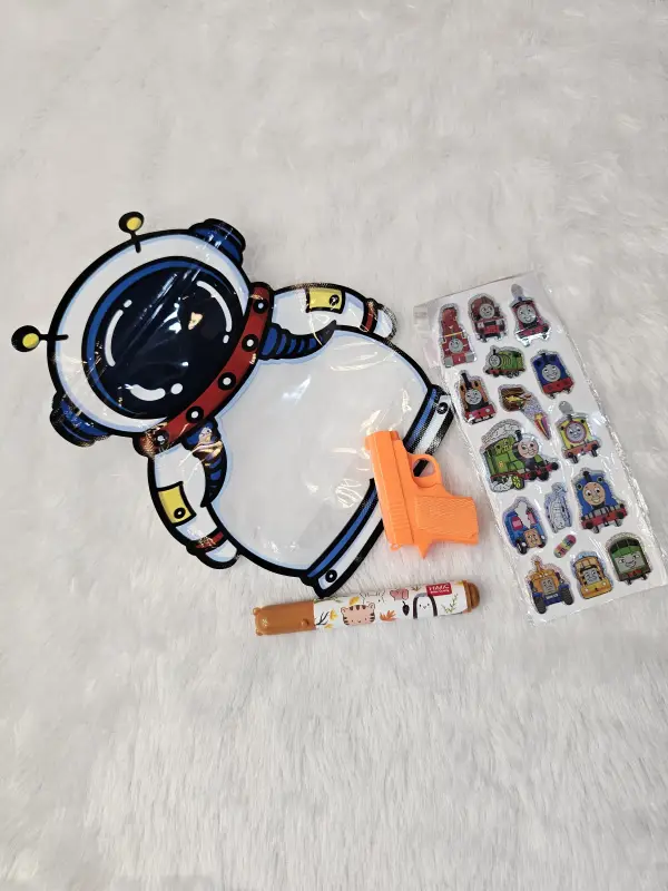 Snack‑Sized Stationery Gift Pouch, sketch , play full gun sharpener , stickers