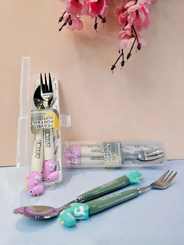 Trendy Steel Spoon and Fork Set