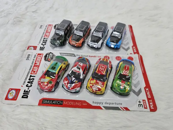 Unbreakable Racing Mini Diecast Car Models Set of 4