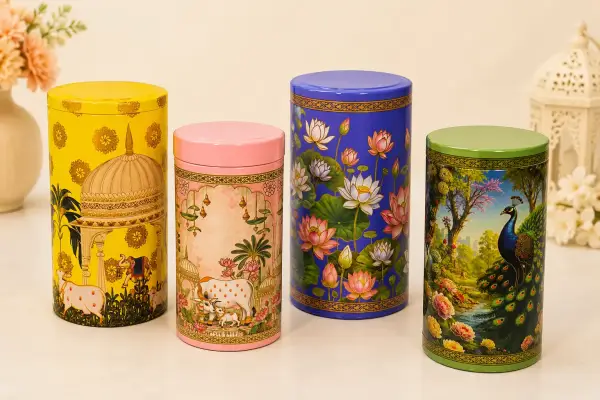 Vintage Design Metal Storage Tin 6-Inch (73X150mm)