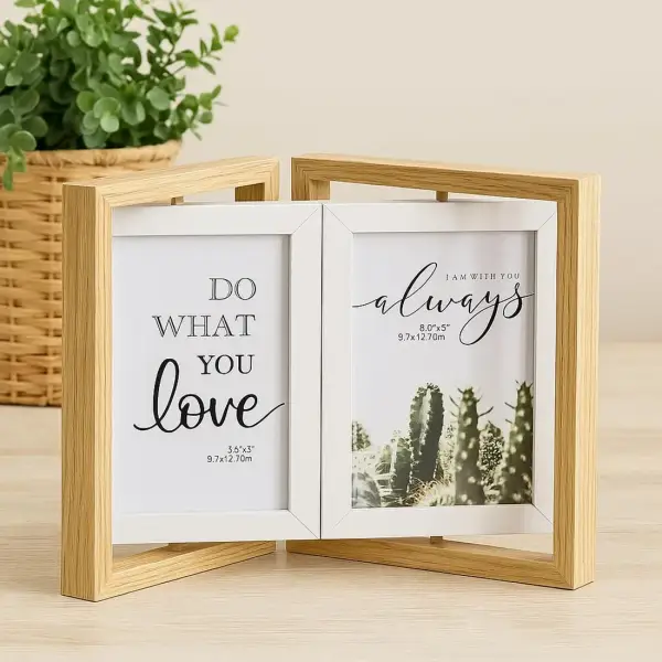 Wooden Rotating Photo Frame - 5x7 Inch